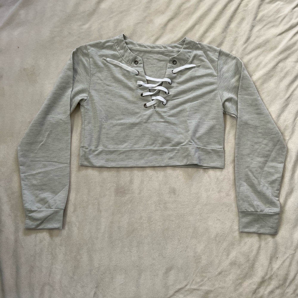 Crop top sweater, brand: Rainbow, Size S, color: gray